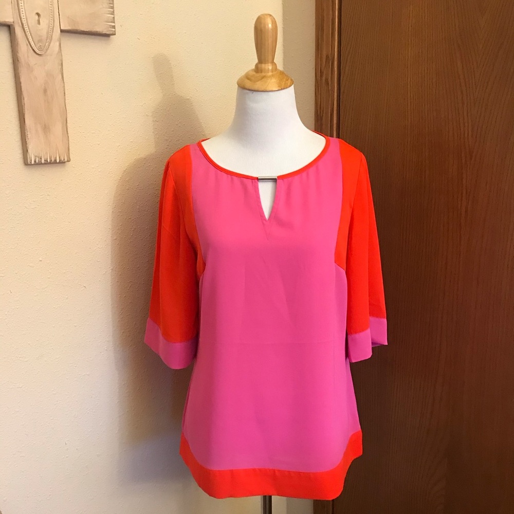 NWT Banana Republic Pink and Orange Blouse Size XS